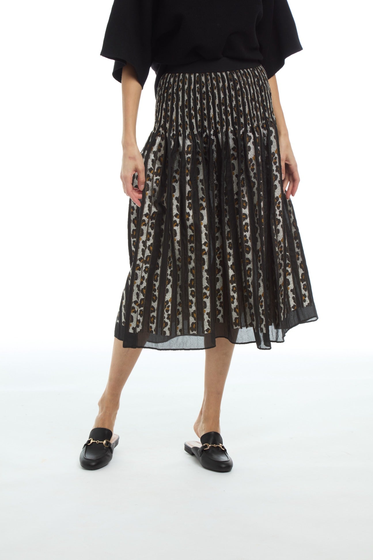 Panel Leopard Skirt