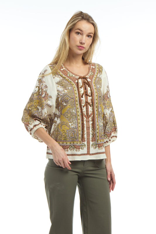 Lauren Lace Up Top