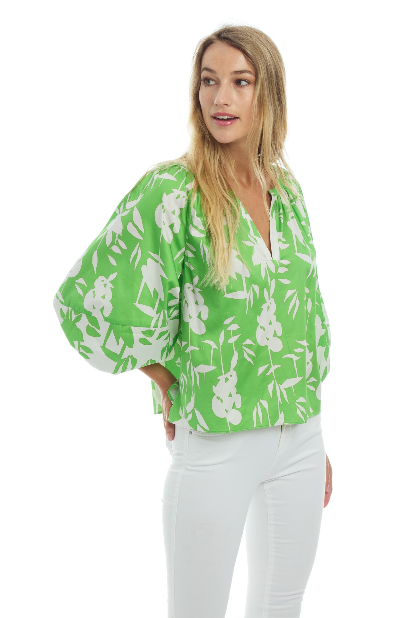 Como Blouse Contrast Print