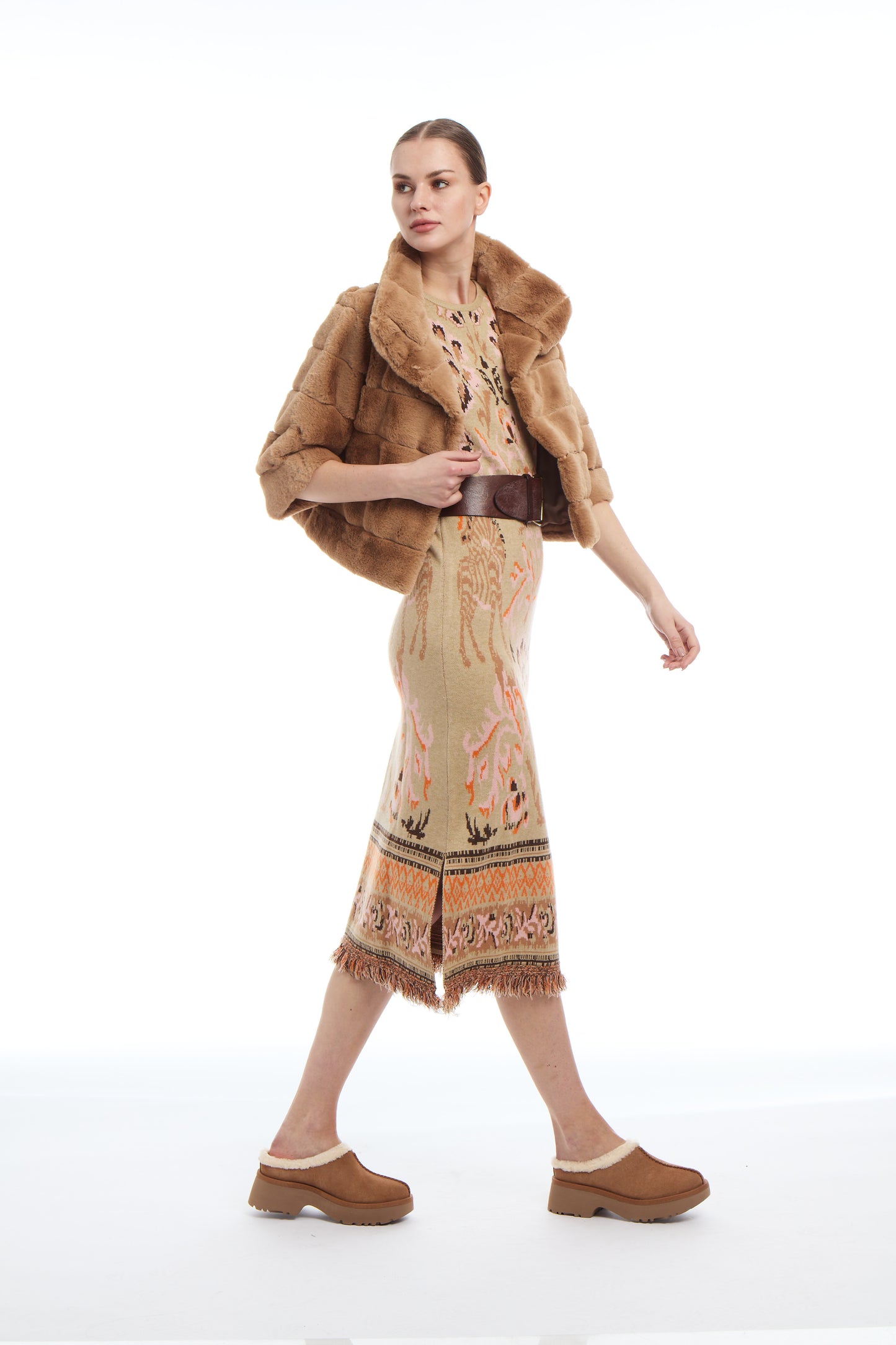 Camille Knit Jacquard Dress