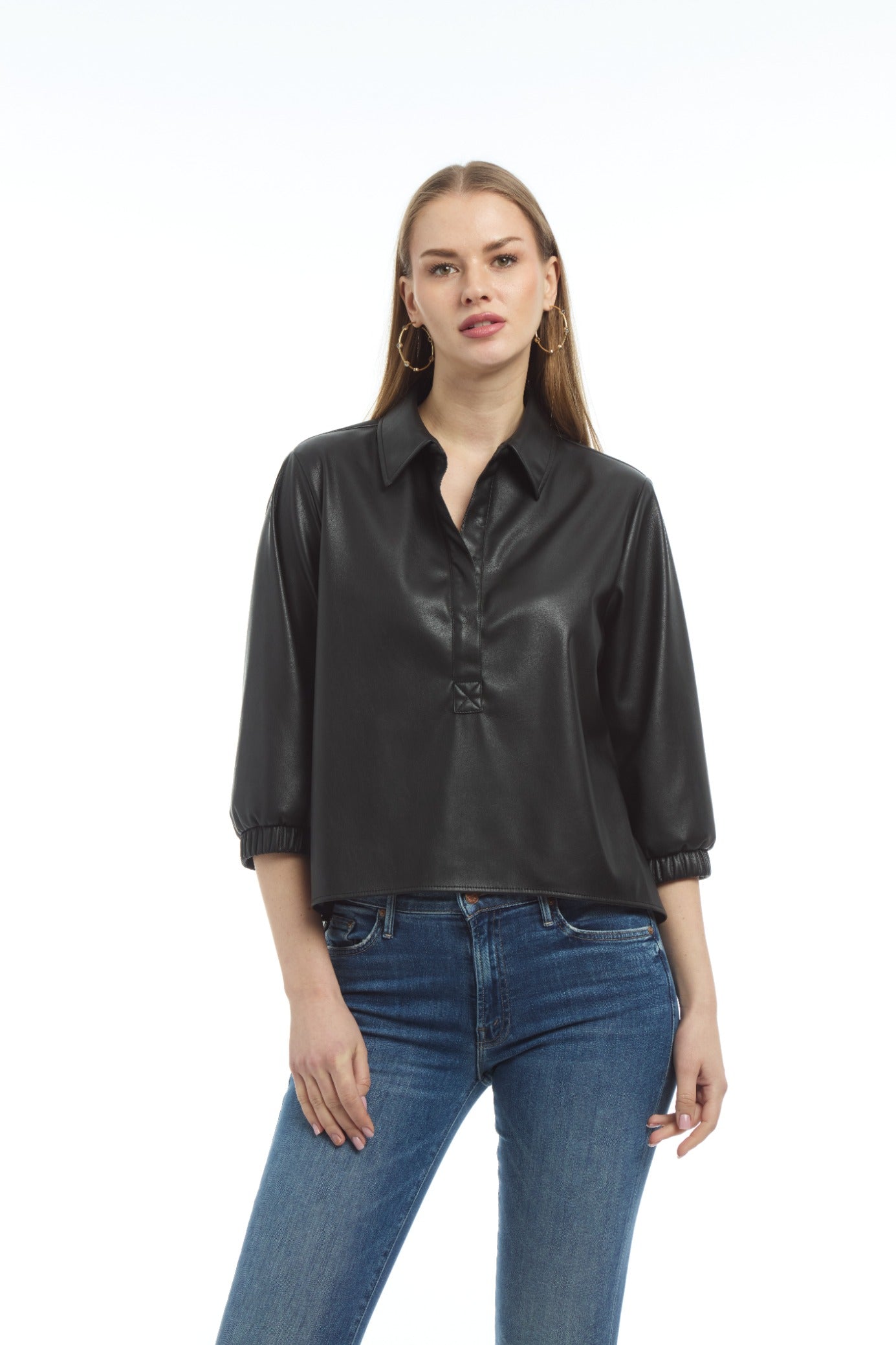 3/4" Sleeve Vegan Top