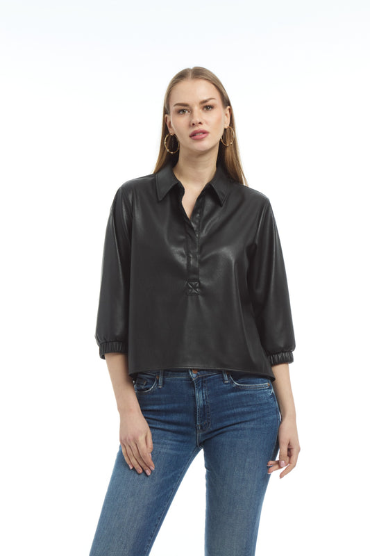 3/4" Sleeve Vegan Top