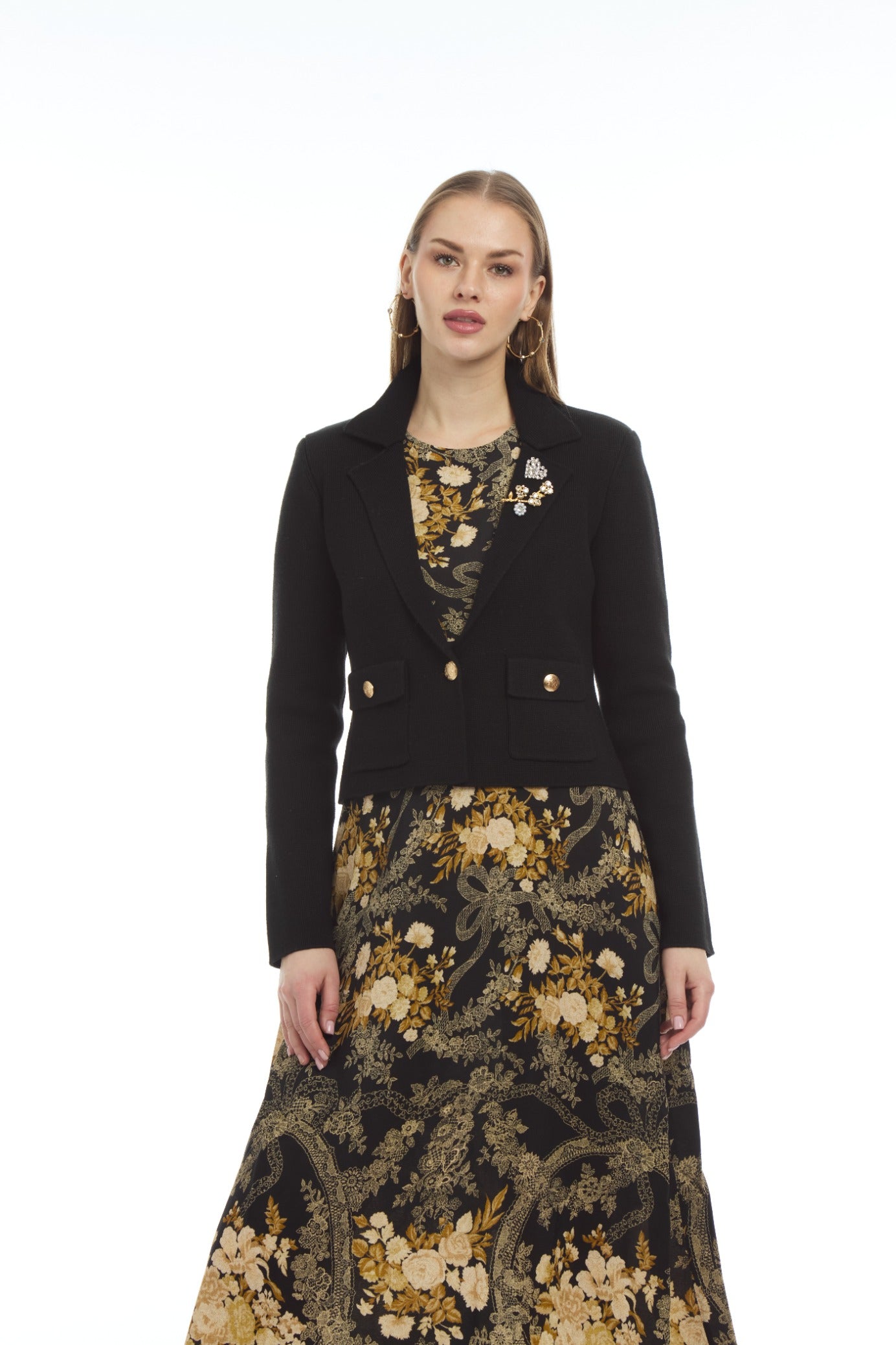 Ecole Crop Knit Blazer