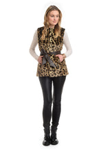 Load image into Gallery viewer, FF19-40L Belted Leopard Vest